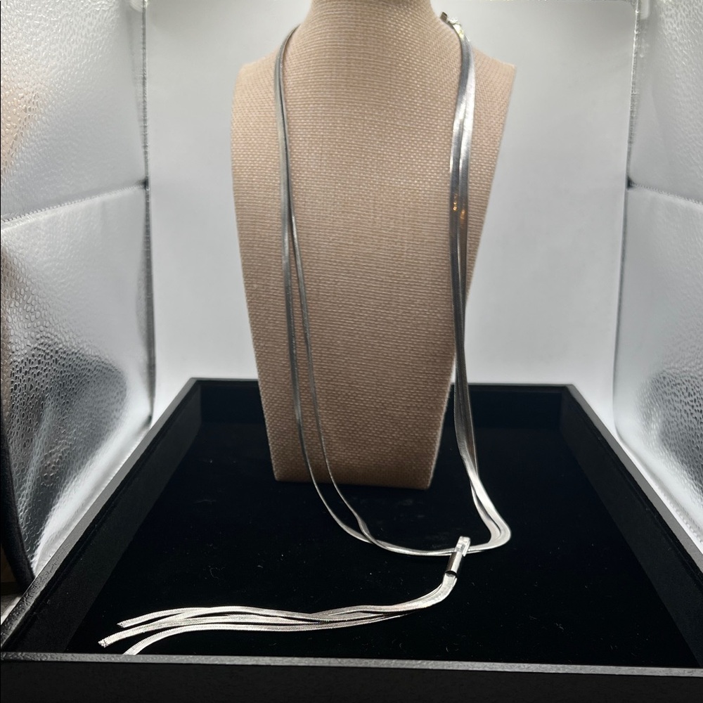 WHBM-black house white market  Silver Necklace